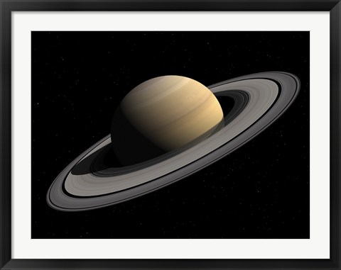 Framed Artist&#39;s concept of Saturn Print