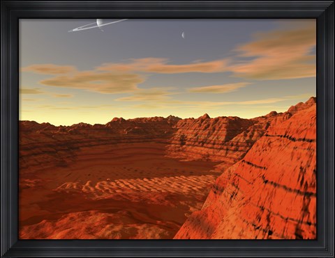 Framed Artist&#39;s Concept of an Earth-like Planet Print