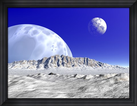 Framed Artist&#39;s concept of an Alien Planetary System Print