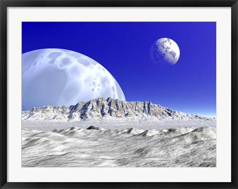 Framed Artist&#39;s concept of an Alien Planetary System Print