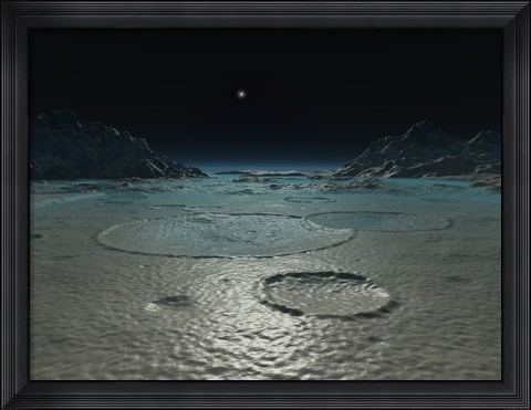 Framed Diminutive Sun Rises over Triton Print