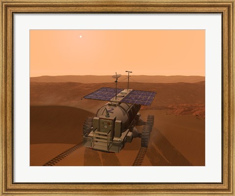 Framed Artist&#39;s Concept of a Martian Rover Print