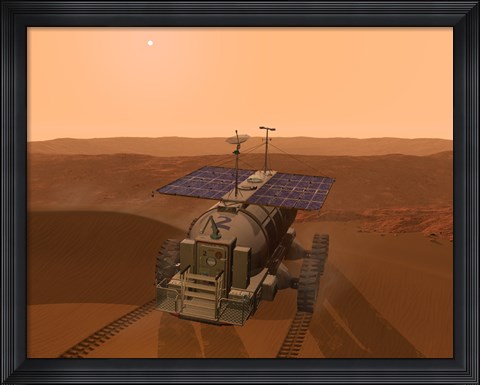 Framed Artist&#39;s Concept of a Martian Rover Print