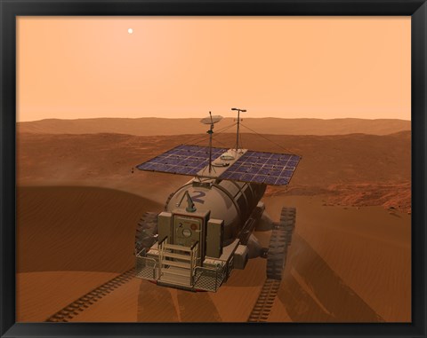 Framed Artist&#39;s Concept of a Martian Rover Print