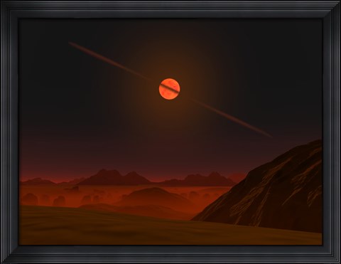 Framed View Across a Hypothetical Alien Planet Print