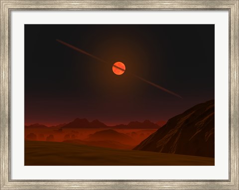 Framed View Across a Hypothetical Alien Planet Print