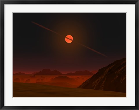 Framed View Across a Hypothetical Alien Planet Print