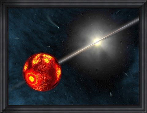 Framed Artist&#39;s Concept of the Formation of the Solar System Print