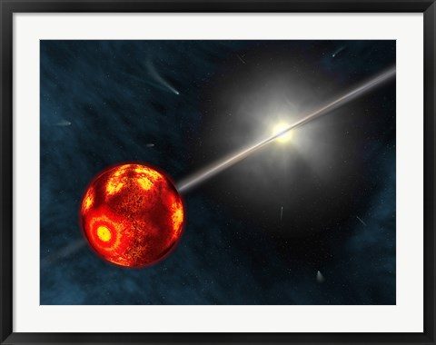 Framed Artist&#39;s Concept of the Formation of the Solar System Print