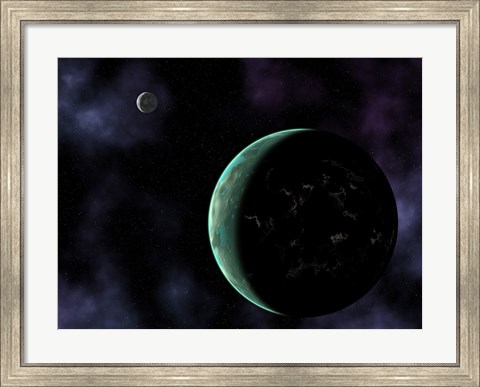 Framed Artist&#39;s Concept of Extraterrestrial Civilization Print