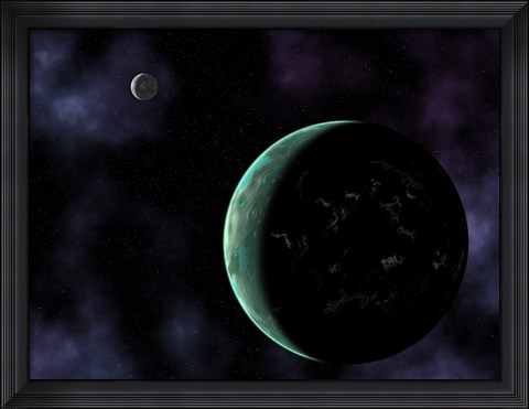 Framed Artist&#39;s Concept of Extraterrestrial Civilization Print