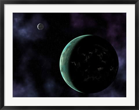 Framed Artist&#39;s Concept of Extraterrestrial Civilization Print