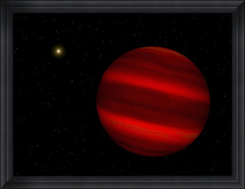 Framed Artist&#39;s Concept of the Brown Dwarf Gliese 229 B Print