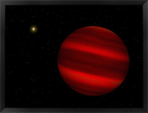 Framed Artist&#39;s Concept of the Brown Dwarf Gliese 229 B Print