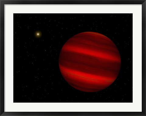 Framed Artist&#39;s Concept of the Brown Dwarf Gliese 229 B Print