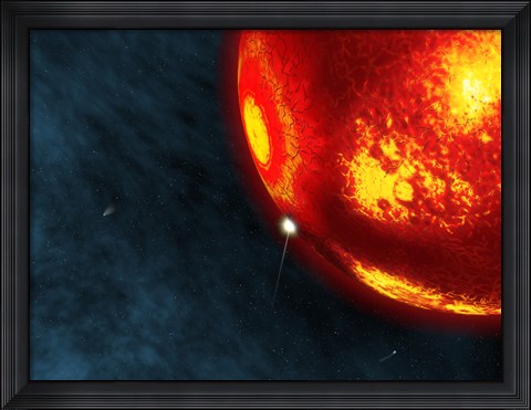 Framed Artist&#39;s Concept of an Early Earth Impact Print