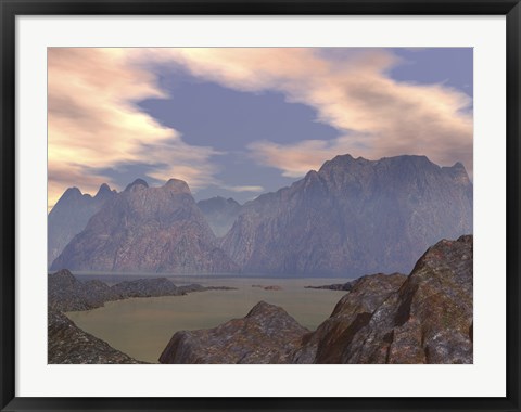 Framed variety of Micro Organisms have Ventured out of the Ocean and Onto Two Volcanic Calderas Print