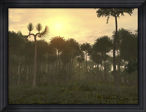 Framed Carboniferous forest of Midwestern North America Print