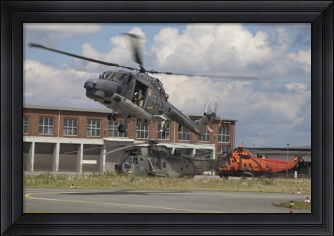 Framed Sea Lynx and Sea King Helicopters of the German Navy Print