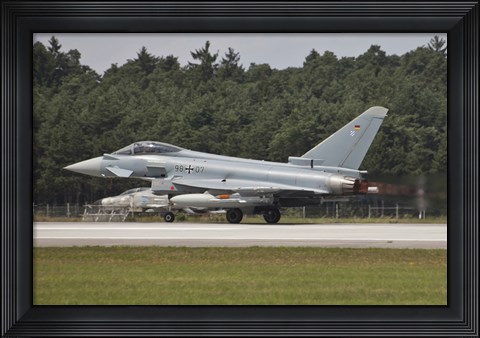 Framed Eurofighter Typhoon of the German Air Force Taking Off Print