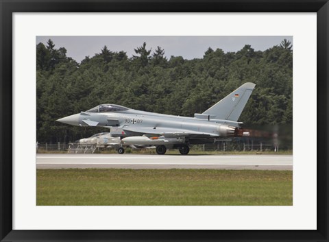 Framed Eurofighter Typhoon of the German Air Force Taking Off Print