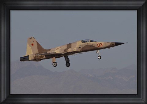 Framed F-5N Aggressor Aircraft of the US Marine Corps Print