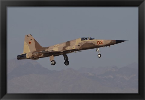 Framed F-5N Aggressor Aircraft of the US Marine Corps Print