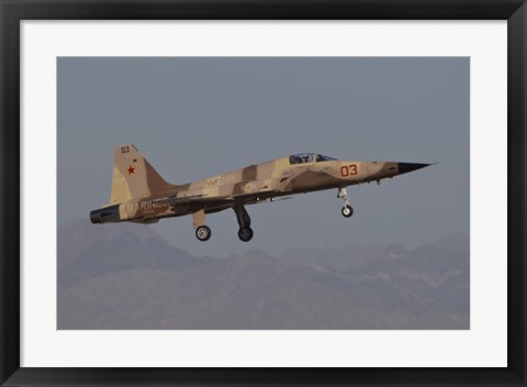 Framed F-5N Aggressor Aircraft of the US Marine Corps Print