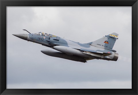 Framed French Air Force Mirage 2000C Fighter Jet Print