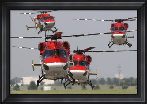 Framed Indian Air Force Dhruv Helicopters Print