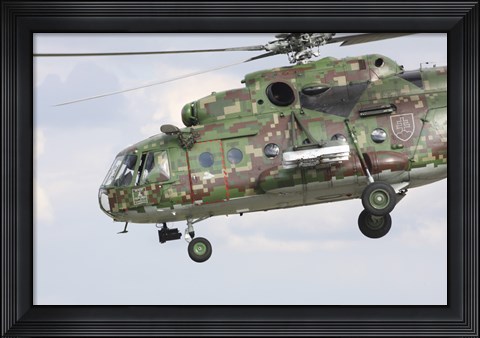 Framed Slovak Air Force Mi-17 Hip in digital camouflage Print