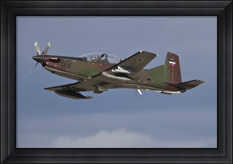 Framed Slovenian PC-9M Taking off During Exercise Ramstein Rover Print