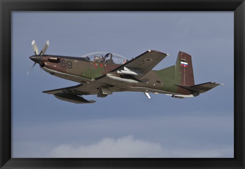 Framed Slovenian PC-9M Taking off During Exercise Ramstein Rover Print