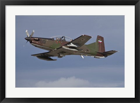 Framed Slovenian PC-9M Taking off During Exercise Ramstein Rover Print