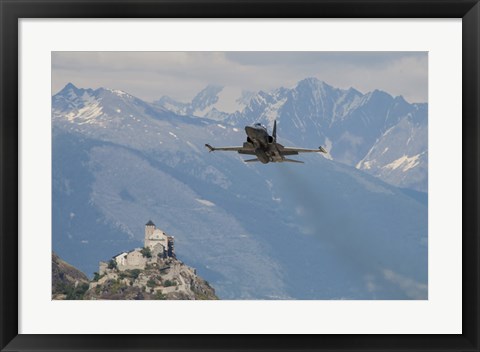 Framed Swiss Air Force F-5E Tigers Above Sion Air Base, Sion, Switzerland Print