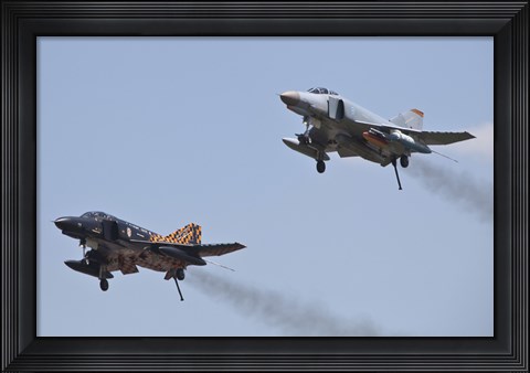 Framed Last Two Operational F-4F Phantom&#39;s of the German Air Force Print