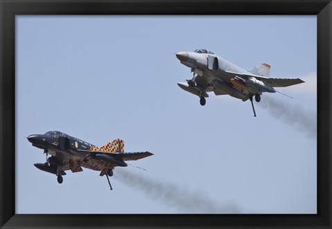 Framed Last Two Operational F-4F Phantom&#39;s of the German Air Force Print