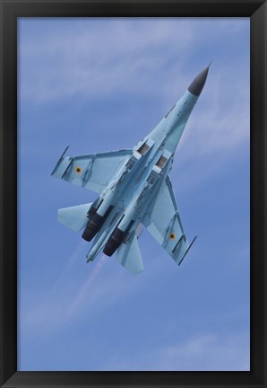 Framed Ukrainian Air Force Su-27 Flanker Print