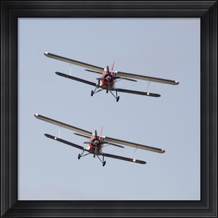 Framed Two Antonov An-2 bi-planes in Formation Over Czech Republic Print