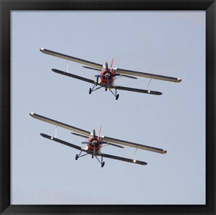 Framed Two Antonov An-2 bi-planes in Formation Over Czech Republic Print