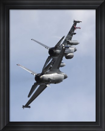 Framed Danish F-16A and F-16B in formation Print