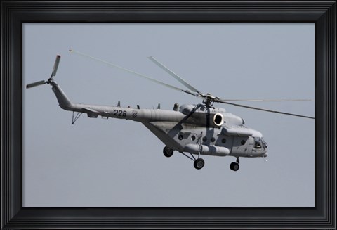 Framed Croatian Mil Mi-17 Helicopter in Flight Over Germany Print