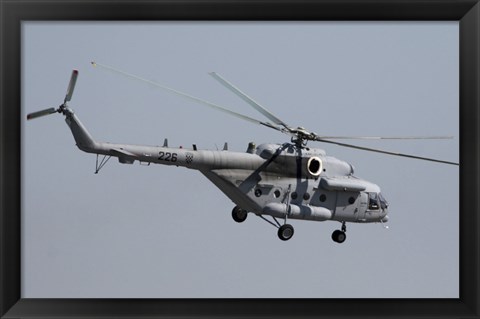 Framed Croatian Mil Mi-17 Helicopter in Flight Over Germany Print