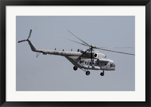 Framed Croatian Mil Mi-17 Helicopter in Flight Over Germany Print