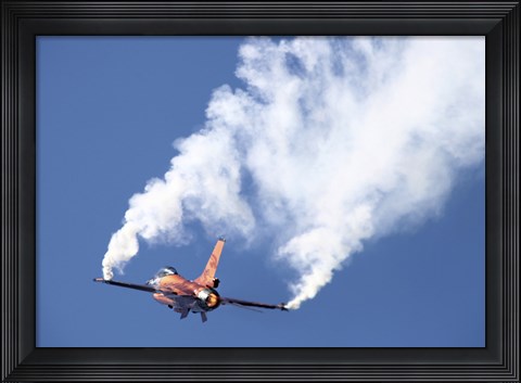 Framed Dutch Air Force F-16A During a Turning and Burning Demonstration Print