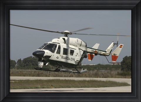 Framed BK117 utility Helicopter of the Spanish Civil Guard Print