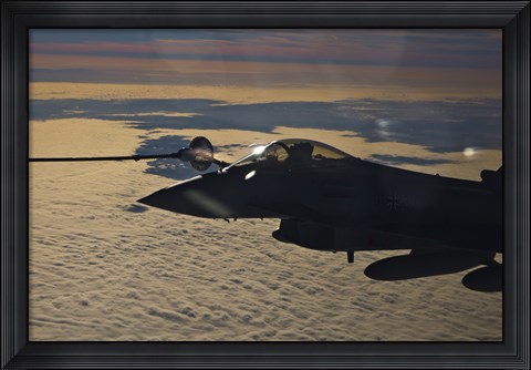 Framed Eurofighter Typhoon of the German Air Force refueling Print