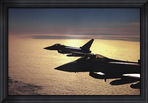 Framed Two German Air Force Eurofighter Typhoon&#39;s over France Print