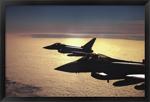 Framed Two German Air Force Eurofighter Typhoon&#39;s over France Print