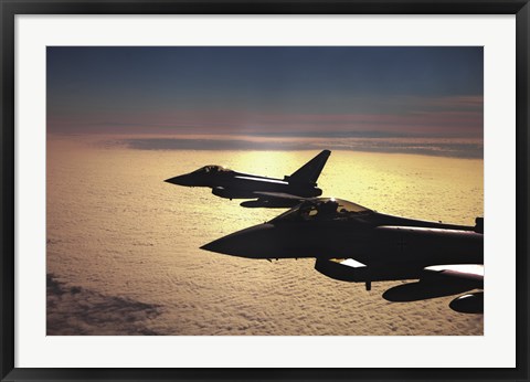 Framed Two German Air Force Eurofighter Typhoon&#39;s over France Print